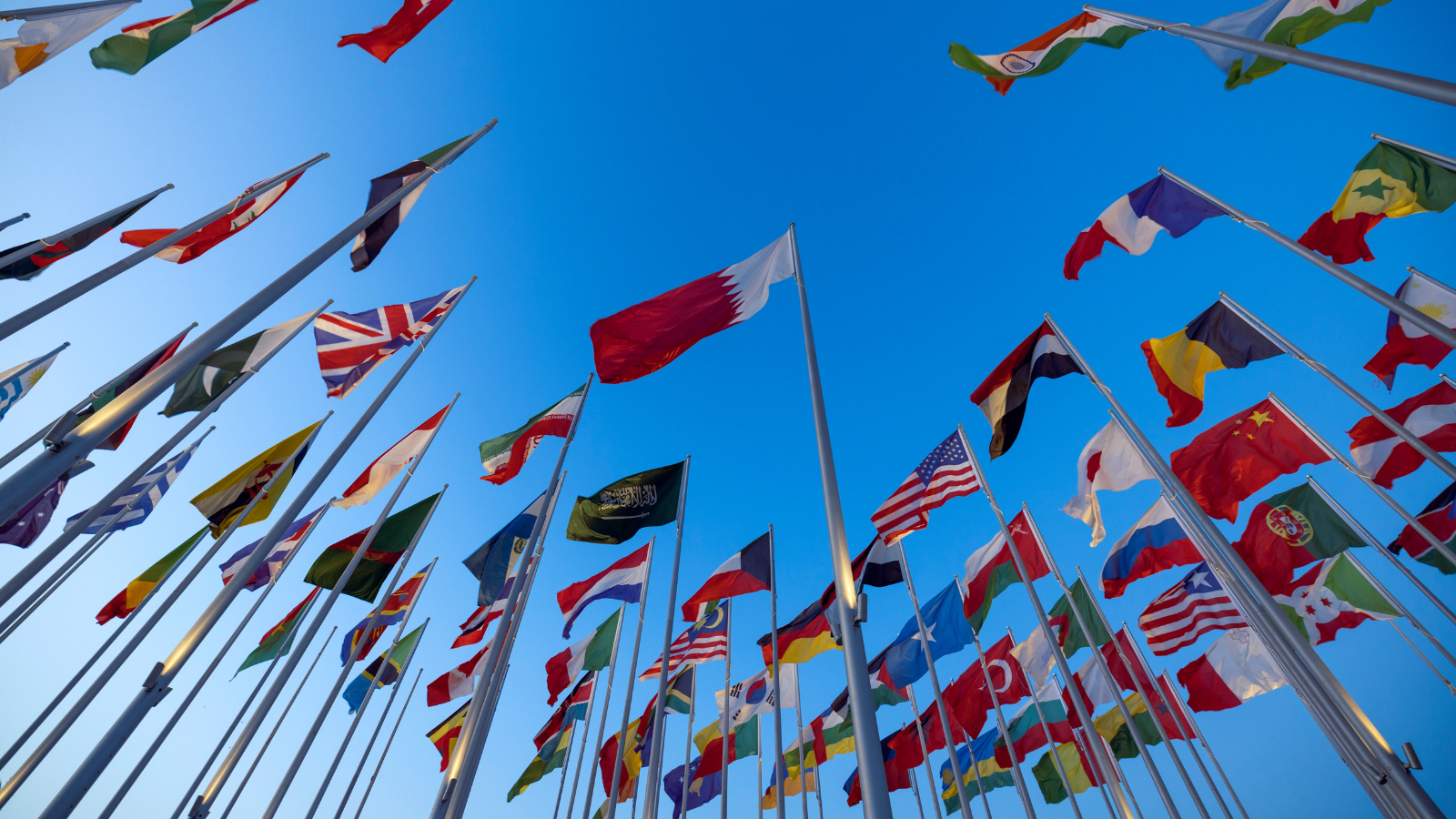 Flags from various countries 